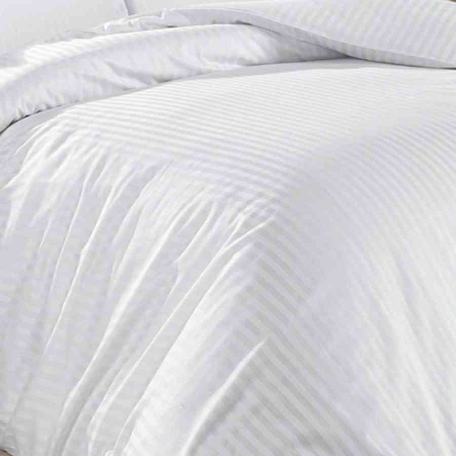 Lenjerie pat cu 2 pilote Twin Satin 100% bumbac, dungi TRIANA