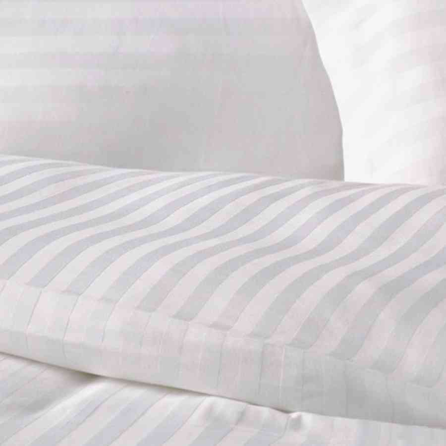 Lenjerie pat Matrimonial Satin 100% bumbac, dungi Astra